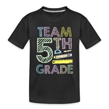 Équipe 5 Grade Fifth Fifth Grader School - T-shirt bio Premium Enfant - noir - Devant