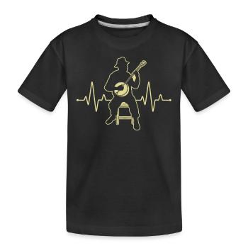 Banjo Banjospieler Banjoist - Kinder Premium Bio T-Shirt - Schwarz - Vorne
