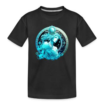 Portez votre signe du zodiaque astrologique avec fierté: Aquari - T-shirt bio Premium Enfant - noir - Devant