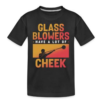 Souffleurs de verre, production de verre, artisanat verrier - T-shirt bio Premium Enfant - noir - Devant