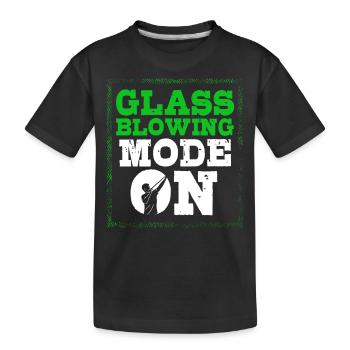 Souffleurs de verre, production de verre, artisanat verrier - T-shirt bio Premium Enfant - noir - Devant