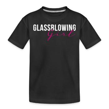 Souffleurs de verre, production de verre, artisanat verrier - T-shirt bio Premium Enfant - noir - Devant