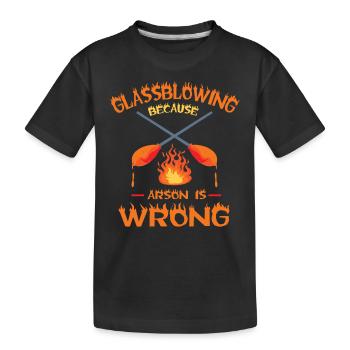 Souffleurs de verre, production de verre, artisanat verrier - T-shirt bio Premium Enfant - noir - Devant