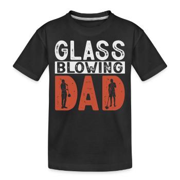 Souffleurs de verre, production de verre, artisanat verrier - T-shirt bio Premium Enfant - noir - Devant