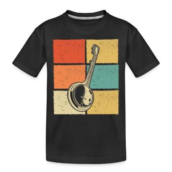 Banjo Banjo player Banjoist - Kids' Premium Organic T-Shirt - black - Front
