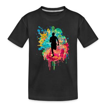 Jogging and running - Kids' Premium Organic T-Shirt - black - Front