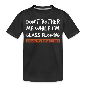 Souffleurs de verre, production de verre, artisanat verrier - T-shirt bio Premium Enfant - noir - Devant