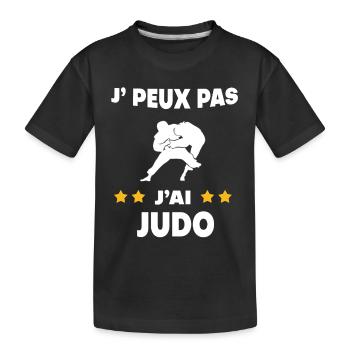 Je peux pas j'ai judo cadeau judoka - T-shirt bio Premium Enfant - noir - Devant