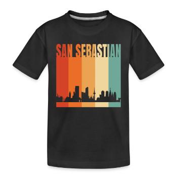 San Sebastian - Kinder Premium Bio T-Shirt - Schwarz - Vorne