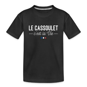 Le Cassoulet c'est La Vie! - T-shirt bio Premium Enfant - noir - Devant