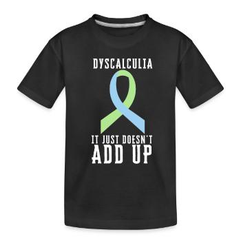 SPED Neurodiversité Dyscalculie - T-shirt bio Premium Enfant - noir - Devant