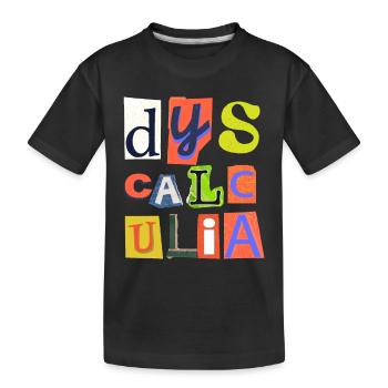 SPED Neurodiversité Dyscalculie - T-shirt bio Premium Enfant - noir - Devant