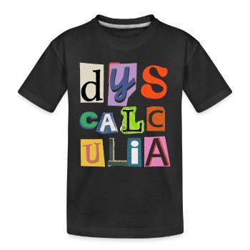 SPED Neurodiversité Dyscalculie - T-shirt bio Premium Enfant - noir - Devant