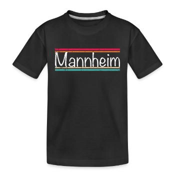 Mannheim - Kinder Premium Bio T-Shirt - Schwarz - Vorne
