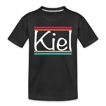 Kiel - Kinder Premium Bio T-Shirt - Schwarz - Vorne
