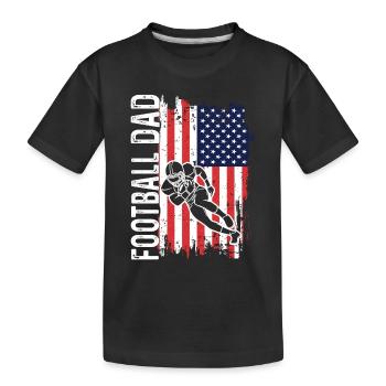 Footballer Vater Dad Football Player Geschenk - Kinder Premium Bio T-Shirt - Schwarz - Vorne