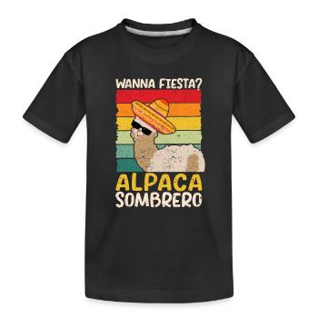 envie de Fiesta Alpaga Sombrero Cinco De Mayo Mexique - T-shirt bio Premium Enfant - noir - Devant