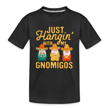 Hangin' With My Gnomigos Lustige Cinco De Mayo - Kinder Premium Bio T-Shirt - Schwarz - Vorne