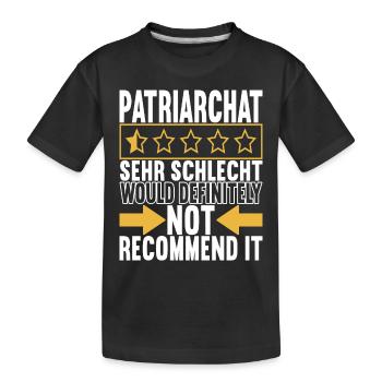 Feminismus Fesminis - Kinder Premium Bio T-Shirt - Schwarz - Vorne