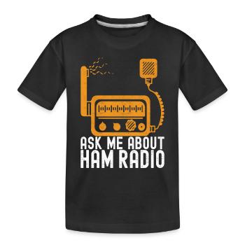 Ham Radio Ham Funker - Kinder Premium Bio T-Shirt - Schwarz - Vorne