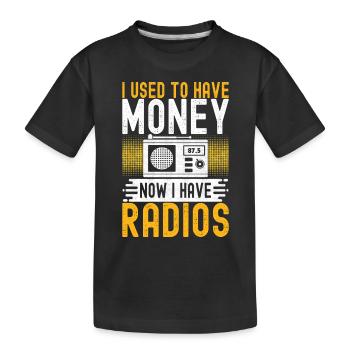 Radio amateur Opérateur radio amateur - T-shirt bio Premium Enfant - noir - Devant