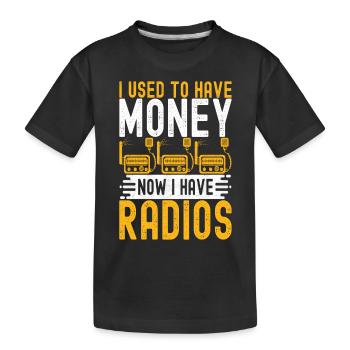 Radio amateur Opérateur radio amateur - T-shirt bio Premium Enfant - noir - Devant