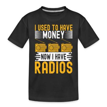 Ham Radio Ham Funker - Kinder Premium Bio T-Shirt - Schwarz - Vorne