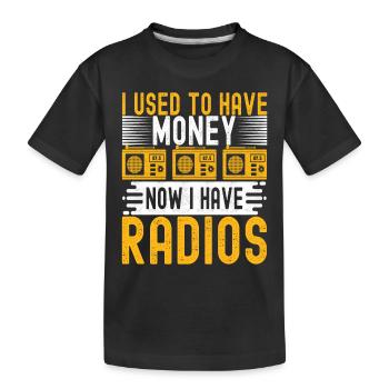 Ham Radio Ham Funker - Kinder Premium Bio T-Shirt - Schwarz - Vorne