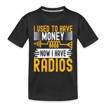 Radio amateur Opérateur radio amateur - T-shirt bio Premium Enfant - noir - Devant