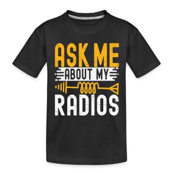 Ham Radio Ham Funker - Kinder Premium Bio T-Shirt - Schwarz - Vorne