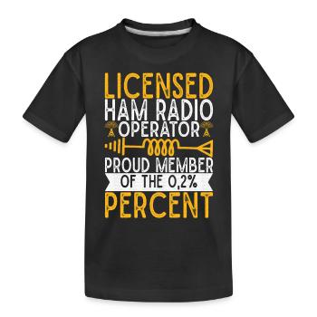 Ham Radio Ham Funker - Kinder Premium Bio T-Shirt - Schwarz - Vorne