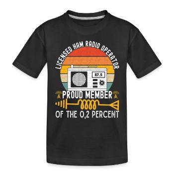 Ham Radio Ham Funker - Kinder Premium Bio T-Shirt - Schwarz - Vorne