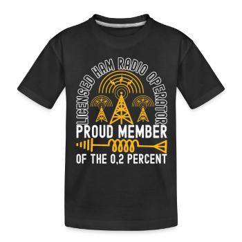Ham Radio Ham Funker - Kinder Premium Bio T-Shirt - Schwarz - Vorne