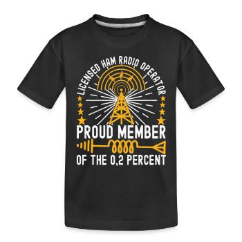 Radio amateur Opérateur radio amateur - T-shirt bio Premium Enfant - noir - Devant