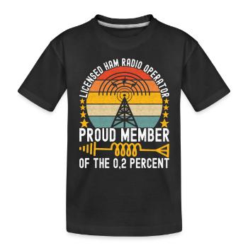 Radio amateur Opérateur radio amateur - T-shirt bio Premium Enfant - noir - Devant