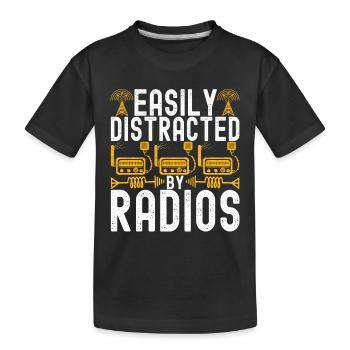Ham Radio Ham Funker - Kinder Premium Bio T-Shirt - Schwarz - Vorne