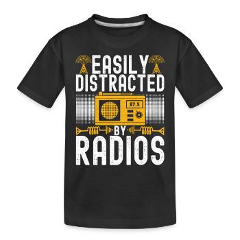 Radio amateur Opérateur radio amateur - T-shirt bio Premium Enfant - noir - Devant