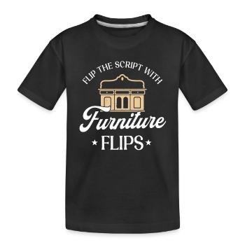 Conception de retournement de meubles - T-shirt bio Premium Enfant - noir - Devant