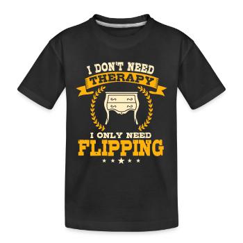 Flipping - Kinder Premium Bio T-Shirt - Schwarz - Vorne