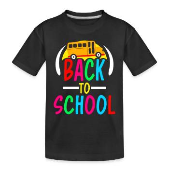 Back to School Back to School Back to School Teachers - Kids' Premium Organic T-Shirt - black - Front