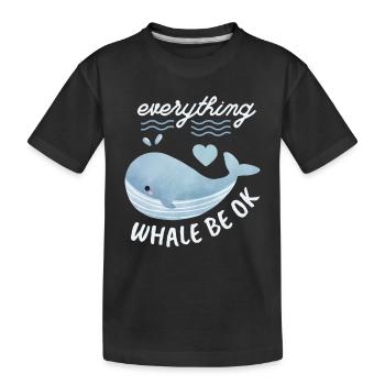 Kawaii Whale Funny Whale Motivational Quote Pun - T-shirt bio Premium Enfant - noir - Devant