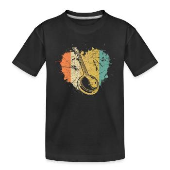 Banjo Banjo player Banjoist - Kids' Premium Organic T-Shirt - black - Front