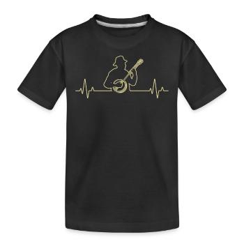 Banjo Banjo player Banjoist - Kids' Premium Organic T-Shirt - black - Front