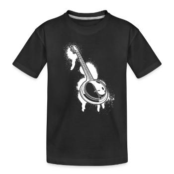 Banjo Banjo player Banjoist - Kids' Premium Organic T-Shirt - black - Front