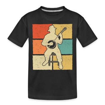 Banjo Banjo player Banjoist - Kids' Premium Organic T-Shirt - black - Front