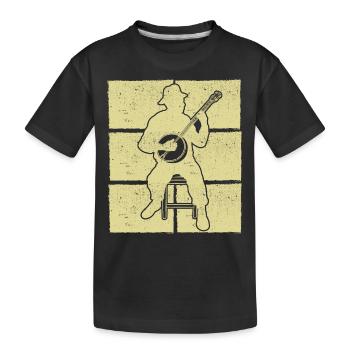 Banjo Banjo player Banjoist - Kids' Premium Organic T-Shirt - black - Front