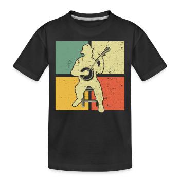 Banjo Banjo player Banjoist - Kids' Premium Organic T-Shirt - black - Front