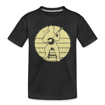 Banjo Banjo player Banjoist - Kids' Premium Organic T-Shirt - black - Front