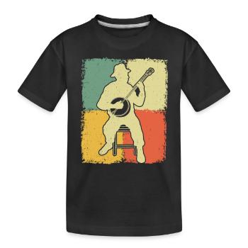 Banjo Banjo player Banjoist - Kids' Premium Organic T-Shirt - black - Front