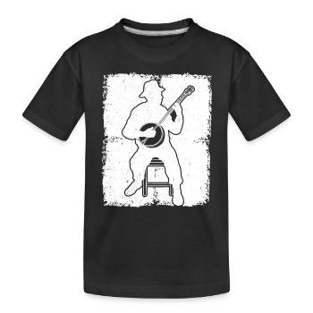 Banjo Banjo player Banjoist - Kids' Premium Organic T-Shirt - black - Front